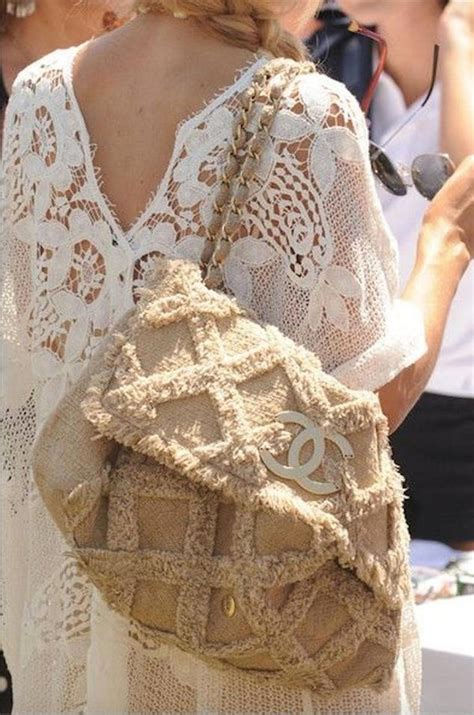 chanel crochet flap bag